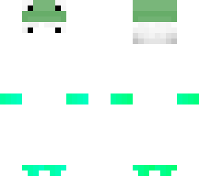 white blob with frog hat