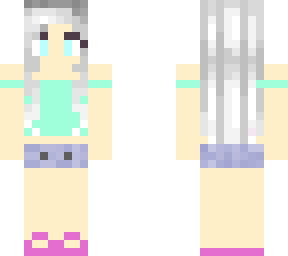 white haired summer girl