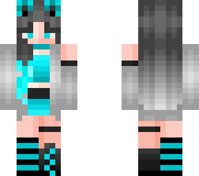 wolf girl cyan