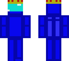 blue among us skin with crown
