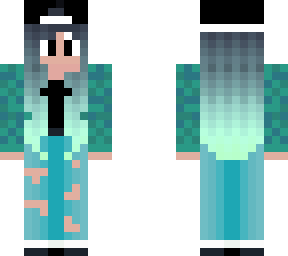 blue green flannel girl. the hair was a template by ambernightz