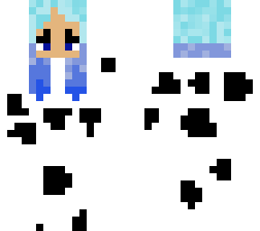 blue haired cow girl