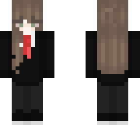 brown hair green eyes girl in suit