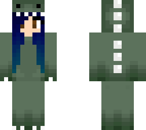 dino girl with purple hair