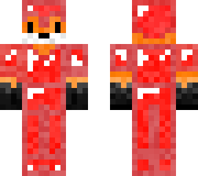fox wearing ruby armour