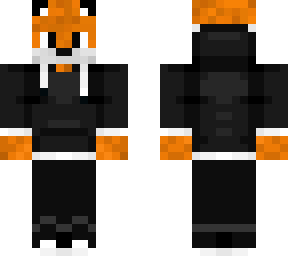 fox with black hoodie