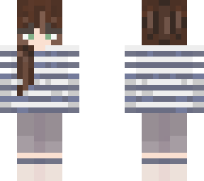 girl with blue stripes