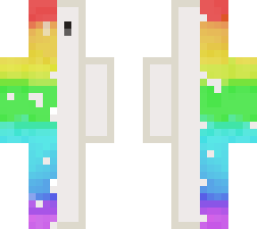 half rainbow/blank skin