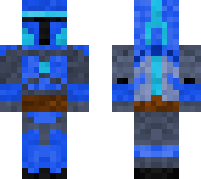 mandalorian bounty hunter (mostly blue armor)