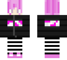pink haired puffy pink camo jacket.