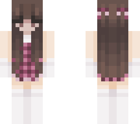 pink plaid skirt