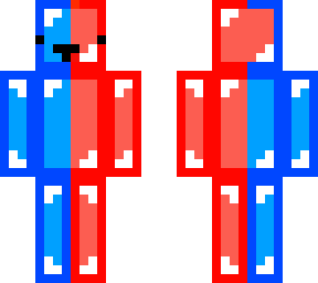 shiny red and blue