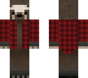 sloth with flannel