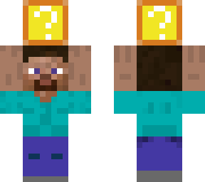 steve holding a lucky block