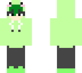 tsuyu asui in a frog hoodie