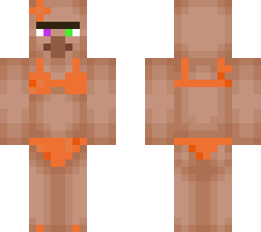 villager orange bikini