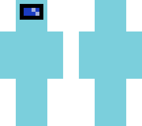 among us cyan color (light blue)