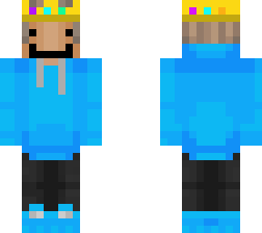 blued with a crown and stripes