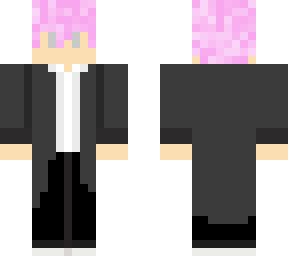 boy with pink hair