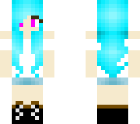 cyan hair girl