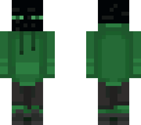 enderman in green hoodie