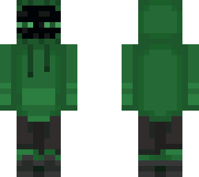enderman in green hoodie