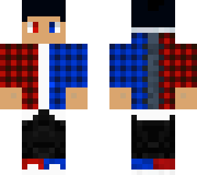 fannel (blue and red)