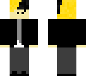 gold and black boy but normal clothing