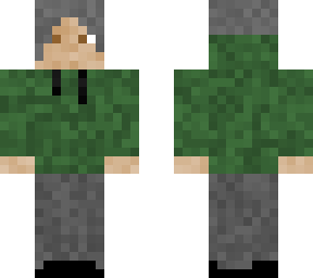 green hoodie grey hair