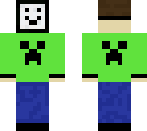 happy mask with creeper face