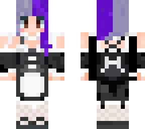 maid with blue and purple