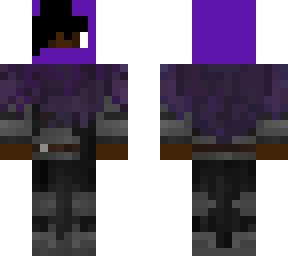 me in a purple mcd outfit with a purple mask