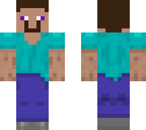 normal steve but dirty head and face!