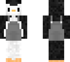 penguin in overalls