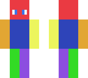 rainbow with blue eyes