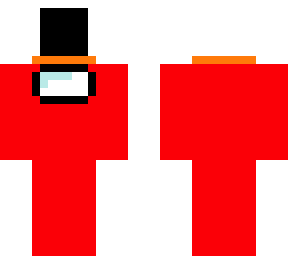 red among us crewmate with spaceman hat