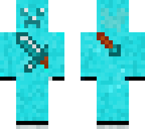 blue creeperman with sword(edited thrice xdd)