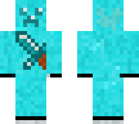 blue creeperman with sword(edited twice)