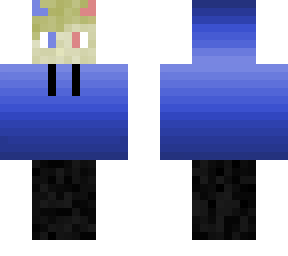 blue hoodie fade with horns