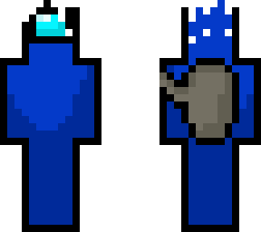 cool among us character dark blue egg on head