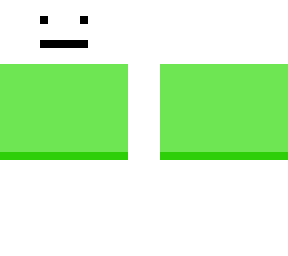 derpy looking blob with neon green sweater