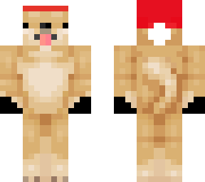 doge with a like horrible santa hat and gloves (not mine)