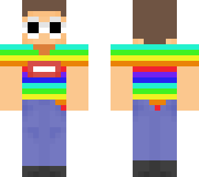 georgenotfound with rainbow shirt