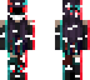 glitch devil girl with creepy face