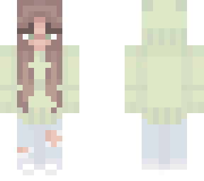 green hoodie girl
