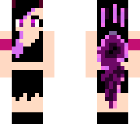 pink and purple demon girl