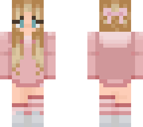 pink hoodie girl