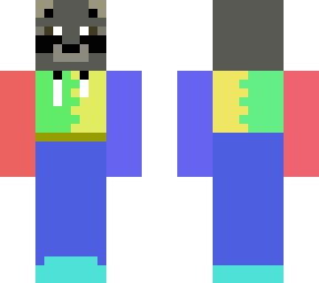 raccoon man wearing hoodie