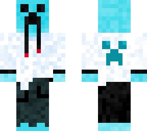 recfly minecraft skin blue creeper