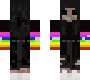 reverse rainbow undershirt with black hair